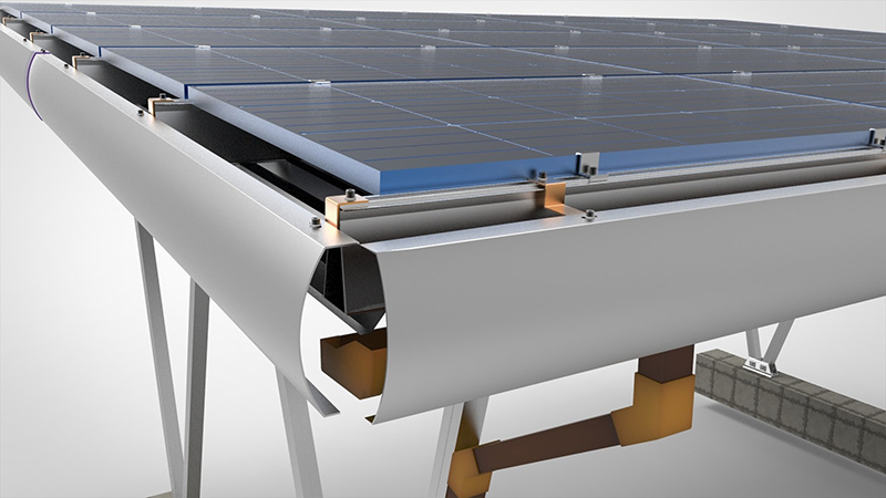 solar car parking windproof waterproof structure