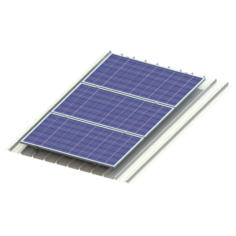 abrazaderas de costura de soporte sistema de montaje solar en techo de hojalata 
