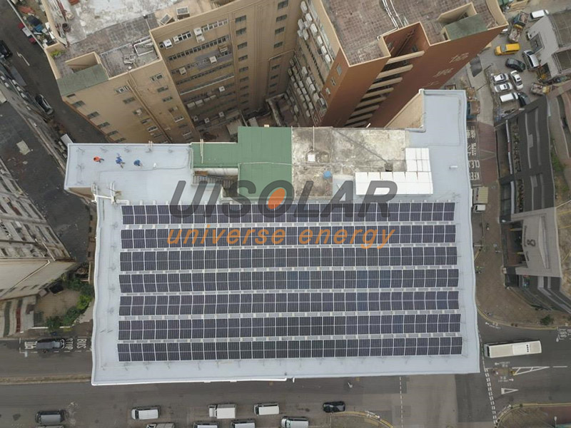 UISOLAR finalizó un proyecto de montaje triangular de 121,8 KW en Hong Kong
