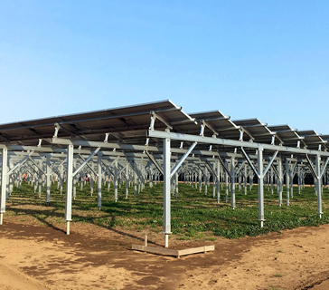 proyecto de montaje en tierra-granja solar